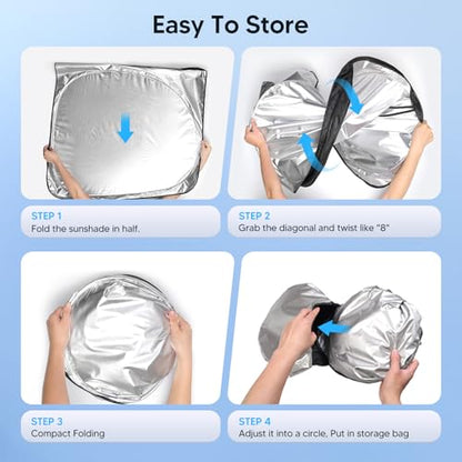 KUST Windshield Sun Shade for 2010–2013 Mazda 3 Window Accessories Shade Sun Cover Foldable Block UV Rays Keep Car Cooler - size: FOR | Mazda 3 2010-2013