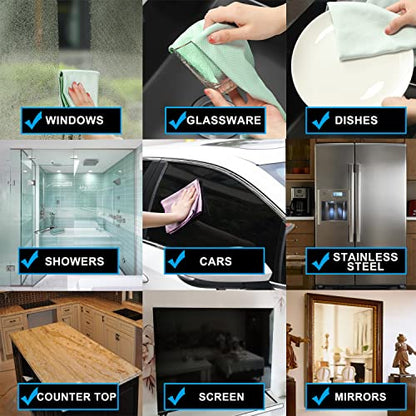Fish Scale Streak Free Magic Glass Window Car Mirror Microfiber Cleaning Cloth Cleaner Cloths,Lint Free Stainless Steel Windshield Shower Cleaning Cloth,Miracle Polishing Towels Shiny Wipes,Pack 6,Mix - color: Mix