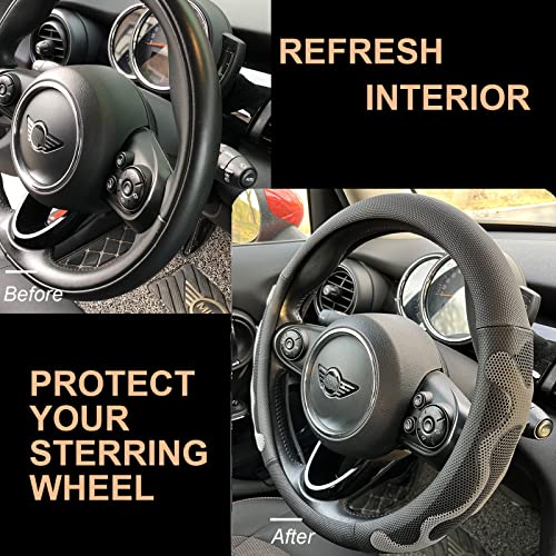 PINCTROT Comfy Grip Steering Wheel Cover, Anti-Slip Design, Universal 14.5-15 Inch(Silicone Gray) - color: 4.Gray, size: Medium(Standard) Size[14 1/2''-15'']