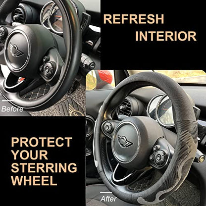 PINCTROT Comfy Grip Steering Wheel Cover, Anti-Slip Design, Universal 14.5-15 Inch(Silicone Gray) - color: 4.Gray, size: Medium(Standard) Size[14 1/2''-15'']