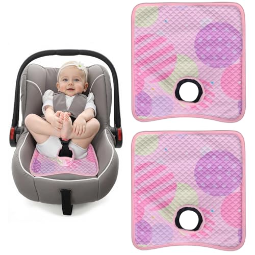 Car Seat Potty Training Protector, Waterproof Car Seat Liner with Anti-Slip Backing, Machine Washable Car Seat Cover for Baby Toddler Carseat, Stroller (Pink, 2PC) - color: Pink