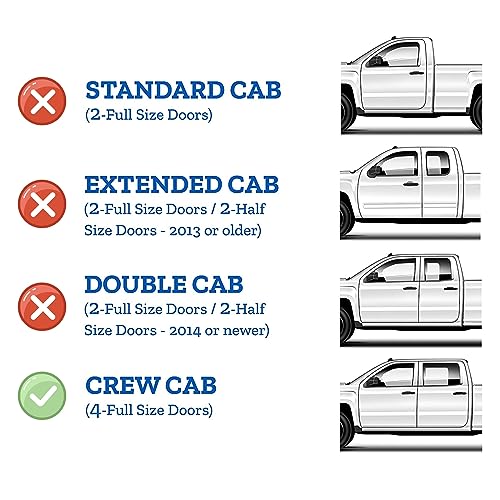 Window Visors for 01-07 Chevy Silverado/GMC Sierra, Rain Guards Vent Deflector Shade Smoke for 00-06 Chevy Suburban/GMC Yukon XL, 02-06 Cadillac Escalade/Chevy Avalanche for Crew Cab, 4PCS - style: For 2001-2007 | Silverado/ Sierra | Crew Cab | Out-Channe