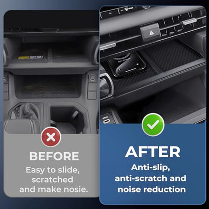 Wireless Charging Protective Mat for Toyota RAV4 2026, Center Console Interior Accessories Silicone Anti-Slip Wireless Charger Cover Pad for 2026 RAV 4, Black - style: Fits for Toyota RAV4 2026
