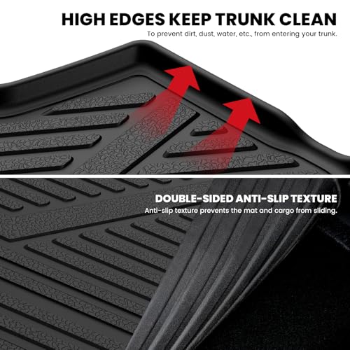 LASFIT Trunk Mat & Backrest Mat for Volvo XC90 2026-2016, All Weather TPE Custom Fit Cargo Liner for Volvo XC90 Cargo Mat, Black, Easy to Clean - size: 2016-2026|For Volvo XC90|Cargo Mats&Backrest Mats