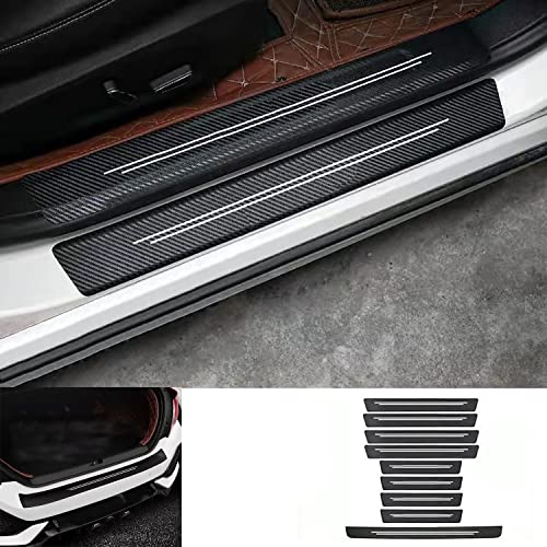 Door sill Protector,Door sill Scratch Protection (Suitable for Most car Models),Anti-Scratch Protection Strips（9PC） - color: black-9pc