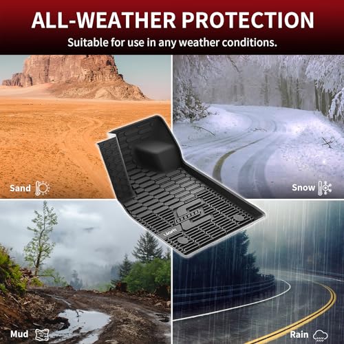 LASFIT Floor Mats for Ford Mustang Mach-E 2021-2025 2026 TPE All Weather Protector Car Liners, 1st & 2nd Row, 3pcs Black - style: 9) 2021-2025 | Ford Mustang Mach-E | 1st & 2nd Row