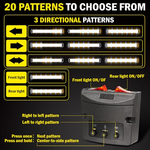 ASPL 53 inch 260 LED Low Profile Rooftop Strobe Lights Bar High Intensity Emergency Warning Flashing Beacon Snow Plow Light Traffic Advisor Car Hazard Construction Roof Lights Bars (Amber/White) - color: Amber/White