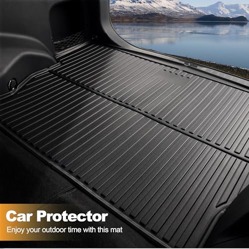 AOMSAZTO 2025 Cargo Mat: All Weather Cargo Liner Compatible with Toyota RAV4 (Include Hybrid) 2019-2025 Waterproof Trunk Mat TPE 3D Heavy Duty Rear Trunk Tray - style: 2019-2025 | For Toyota Rav4 Cargo Mat