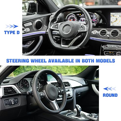 zipelo Elastic Stretch Steering Wheel Cover, Microfiber Breathable Ice Silk, Universal 15 Inch Anti-Slip Car Steering Wheel Protector, Warm in Winter and Cool in Summer for Women (Style2-Black/Red) - color: Style2-Black/Red