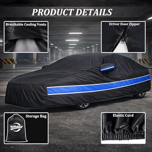 Car Cover Custom Fit Chevy Camaro,10-Layer Car Cover Waterproof All Weather,Full Exterior Cover with Cotton Lining,Sun Rain UV Dust Snow Protection with Door Zipper,Fit for Chevy Camaro 2010-2025 - size: Custom Fit for Chevy Camaro