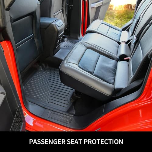 OEDRO Floor Mats Fit for 2020-2025 Subaru Legacy/Outback, Unique Black TPE All Weather Protection Car Mats TPE Accessories 1st and 2nd Row Liners Set