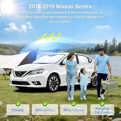 8pcs Car Window Shades for Nissan Sentra 2014-2019 Accessories,Windshield Side Rear Full Sunshade,Sun Visor UV Blocking, Privacy Protection and Blackout for Camping Outdoor - size: for 2010-2015 Toyota Prius Hatchback