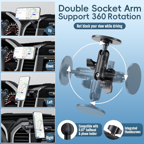 Kaishengyuan Magnetic Vent Phone Mount Compatible with 2015-2020 Ford F-150, 2017-2021 Super Duty & 2018-2021 Expedition, Car Full Metal Phone Holder Cradles Bracket Stand for All Smartphone - style: Magnetic