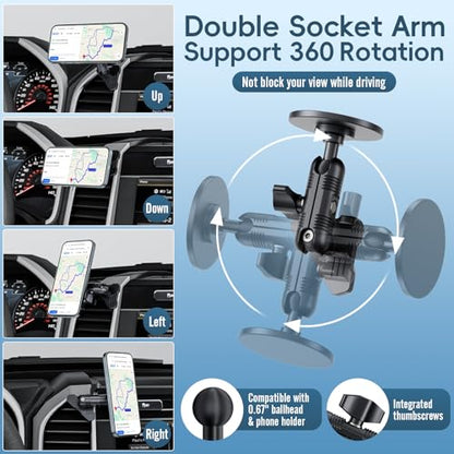 Kaishengyuan Magnetic Vent Phone Mount Compatible with 2015-2020 Ford F-150, 2017-2021 Super Duty & 2018-2021 Expedition, Car Full Metal Phone Holder Cradles Bracket Stand for All Smartphone - style: Magnetic