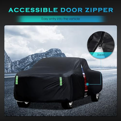 Car Cover Waterproof All Weather，Full Outdoor Pickup Truck Cover Rain UV Protection, Size T4 Universal Fit for Ford F150 Chevy Silverado Dodge Ram 1500. (Fit Truck Length 243 to 250 inch) - size: T4 Fit Truck Length 243 to 250 inch