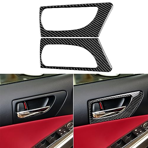 NVCNX Car Front Door Handle Panel Cover Decal Compatible with Lexus IS250 2014 2015 / IS200t 2016 2017 / IS300 2016-2020 / IS350 2014-2020 Carbon Fiber Interior Trim Accessories Black - A - color: Front Door Handle - a