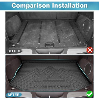 Mixsuper Custom Fit for Cargo Liner 2011-2021 Jeep Grand Cherokee All Weather Durable Odorless Rear Trunk Liner Cargo Mat Black - size: Fit for Jeep Grand Cherokee | 2011-2021