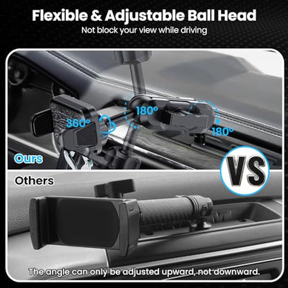 Kaishengyuan Metal Phone Mount for Ram Truck 2013-2018, Dash Mount Cell Phone Holder Compatible with RAM 1500/2500/3500 & 2019+ Classic, Metal Ball Adapter Phone Stand Arm Fit for Most Smartphones - style: Universal Mount