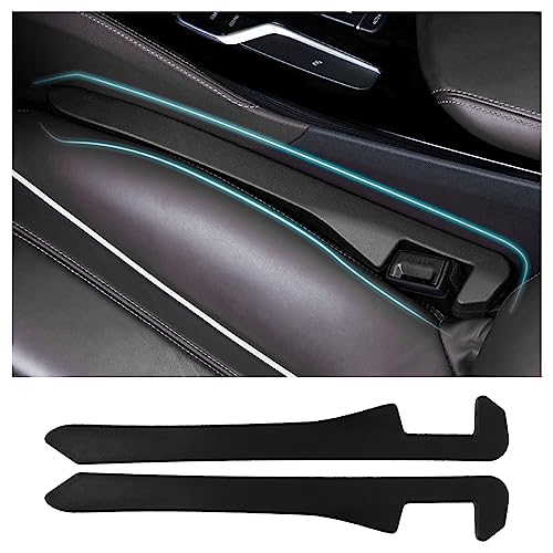2PCS Car Seat Gap Filler - Elastic Car Seat Gap Filler Organizer Universal for Car Truck Suv Between Seat and Console - Prevent Items from Droping - Add Style to Your Car Accessories (Black/2pcs) - color: Black/2pcs