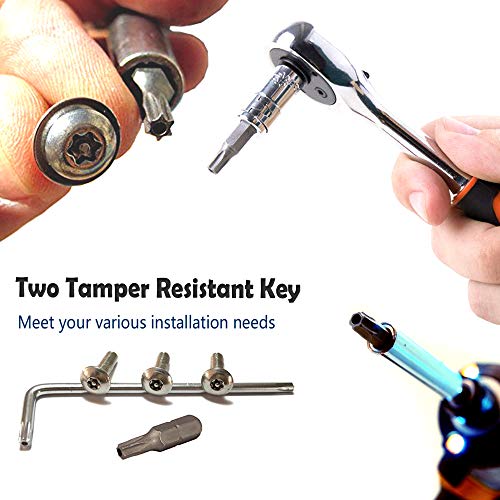 Aootf Anti Theft License Plate Screws - Stainless Steel Tamper Resistant Car Tag Frame Fasteners | Security Tapping Screws | Qty 8 - size: Black Self-tapping Screws - 8 Count