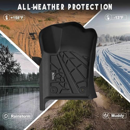 KARPAL Floor Mats for Dodge Durango 2016-2026 / Jeep Grand Cherokee 2016-2021, All Weather TPE Custom Fit Floor Liners Car Mats Accessories, Front & 2nd Row - style: 2016-2021 | For Jeep Grand Cherokee WK & Dodge Durango | 1st & 2nd Row