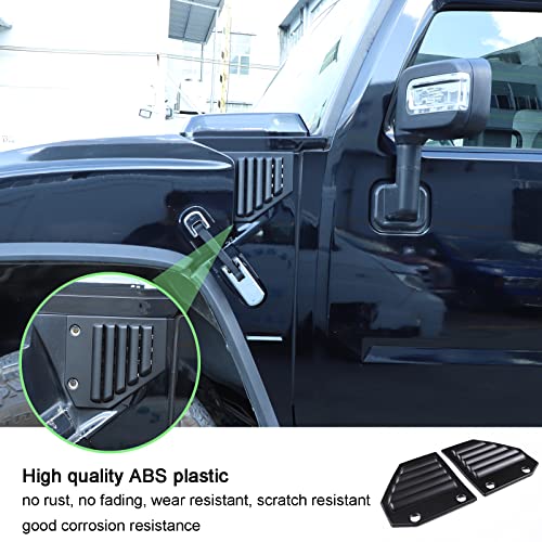 2PCS Car Side Vent Cover Hood Intake Bezel Trim Molding Compatible with 2003-2009 Hummer H2,Side Scoop Hood Cover Car Exterior Accessories (Matter Black) - color: Matter black