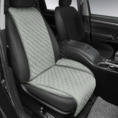 surpassme Comfortable Car Seat Covers Universal Front Seat Covers for Car Accessories, Padded Car Interior Covers for Automotive, SUV, Truck, and Van(Grey) - color: Grey, size: 1 Comfortable Front Seat Cover