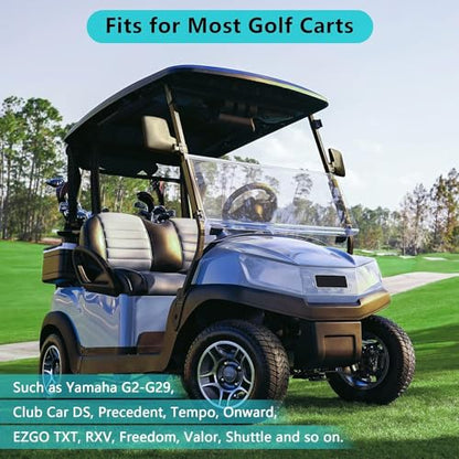10L0L Golf Cart Mirror No Drilling Side Mirrors Universal for Yamaha, Club Car, EZGO, Folding Side Rear View Mirrors Adjustable 180 Degree HD Glass - style: Only Side Mirrors