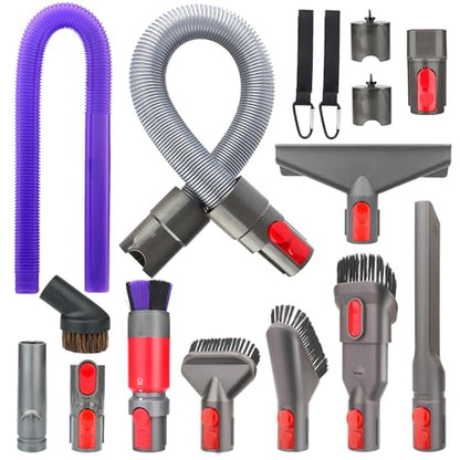 Attachment Kits for Dyson Vacuum Cleaner,Hose,Crevice Tool,Dryer Lint Vac Attachment for Dyson V15 V15s V11 V8 V9 V7 V10 V12 Detect Cyclone Absolute Cordless Handheld Vacuum Cleaner - size: All in One Cleaning Kit