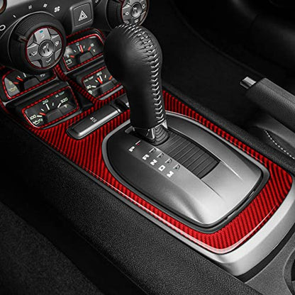 Carbon Fiber Decla Gear Shift Panel Sticker Interior Trim Accessories for Chevrolet Camaro 2010 2011 2012 2013 2014 2015 - color: Gear Shift Panel