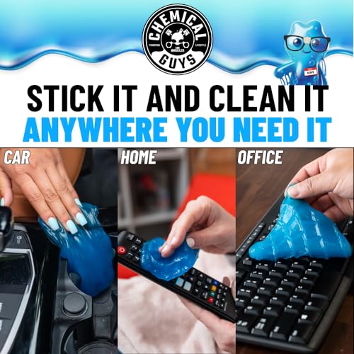 Chemical Guys Sticky Icky Car Cleaning Gel, Green Apple, Interior Car Cleaner, Reusable Automotive Crevice & Interior Dust Cleaner for Air Vents, Consoles, Cup Holders & Keyboards, 4 Pack (100g Each) - size: 3.5 Ounce (Pack of 4), style: Green Apple