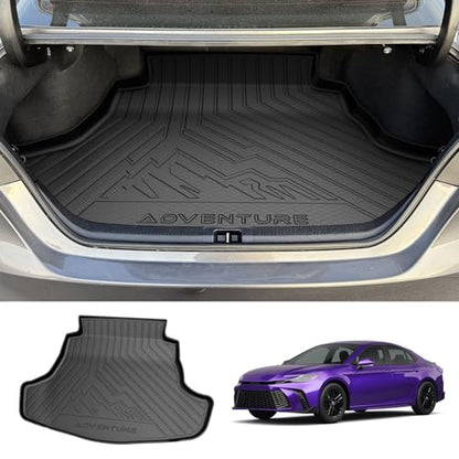 Powerty Trunk Mat for 2018-2025 Toyota Camry & 2019-2022 Toyota Avalon Accessories, All Weather TPE Cargo Liner Replacement for 18-25 Camry Hybrid/L/LE/SE/TRD/XLE/XSE &19-22 Avalon - size: Cargo Mat｜For｜18-25｜Toyota Camry