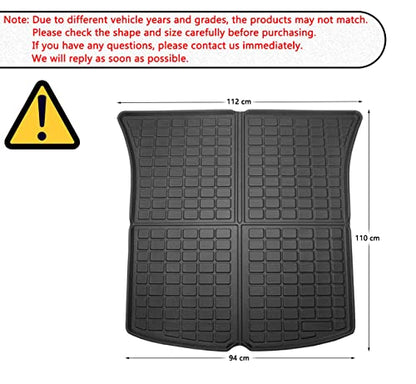 All Weather Rear Cargo Liners Trunk Tray Mats Protector Custom Compatible with 2020-2023 2024 2025 Model Y 5-Seats（Not for Juniper），3D Waterproof Durable Odorless Flexible Black TPO Accessories - size: Model Y cargo mat