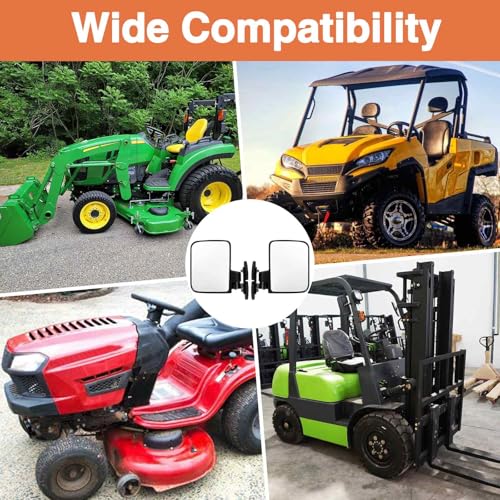 1 Pair Universal Tractor Mirrors Strong Magnetic Side View Mirrors for Tractors Forklifts Movers Golf Carts 114LB Left Right 7" x 5"