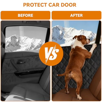 Dog Car Door Protector, 2 Pack Waterproof Scratchproof Nonslip Durable Protector, Thickened Door Panel Covers, Protects Doors from Dog Scratching Fit for Car/SUV/Truck (Black, XL) - size: XL