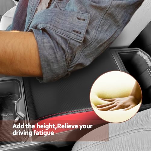 SKTU for 2024 2025 2026 Toyota Tacoma Center Console Cover 2024 2025 2026 Tacoma Armrest Cover 2024 2025 2026 Tacoma Center Console Pad Toyota Tacoma 2024 2025 2026 Accessories Console Cushion (Red) - color: 2024-2026 Tacoma Red