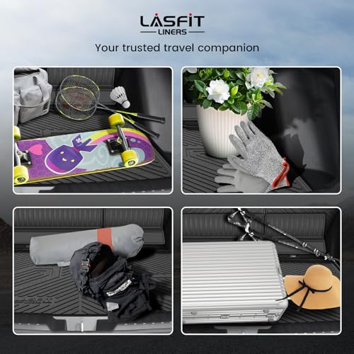 LASFIT Cargo Mat with Backrest Mat for Honda CR-V 2026 2025 2024 2023 (Gasoline Only), All Weather Custom Fit TPE Trunk Mat Trunk Liner Cargo Liner with Seatback Mat (Lower Position) - style: 2）For Honda CR-V | 2023-2026 | Cargo Mat with Backrest Mat (Low