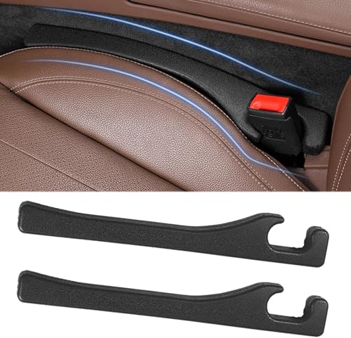 Car Seat Gap Filler Set of 2, Premium Interior Car Accessories, Multifunctional Car Storage Solution with Non-Slip Design, Fits Most Vehicles (Blacker) - color: Blacker