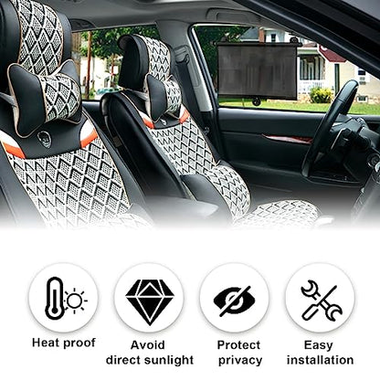 Vrasly 2 Pack Roller Car Side Window Sun Shade, Retractable Car Window Shade for UV and Sun Glare Protection (18"x20") - color: large