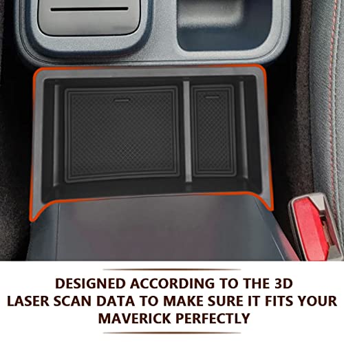 Muslogy for Maverick Center Console Organizer Gear Shift Storage Box ABS Material Insert Tray Compatible with Ford Maverick 2026 2025-2022 Accessories (Black) - size: Gear Shift Storage Box (2022-2024)