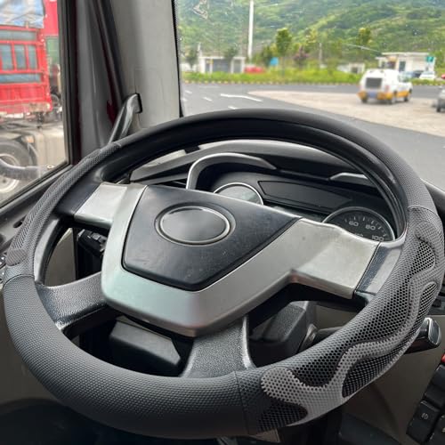 PINCTROT XL Size 17.5-18 Inch Comfy Grip Steering Wheel Cover for Semi Truck, Fits RV, Big Rig Trucker, 18 Wheeler and Classic Cars, Anti-Slip Design 17.5-18 Inch(Silicone Gray) - color: 4.Gray, size: Extra Large Size[17 1/2''-18'']