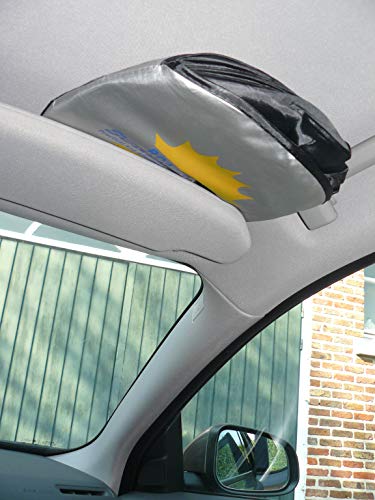 Windshield Sun Shade - Jumbo XL (70 x 35 inches) Car Window Shade - Easy to Use Folding Shade Nylon UV Protector - Keeps Car Cool - Pop-Up Style - Great Fit for Vans, SUVs and Trucks