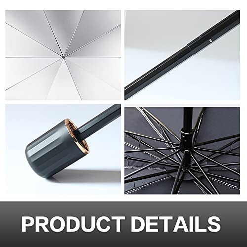 Car Sunshade Umbrella,Upgraded Windshield Cover Sun Shade,UV Reflecting Portable Front Window Cover,Universal Car Windshield Sunshades,UV Block for Front Windows,Fits Most Vehicles (55"x 31")