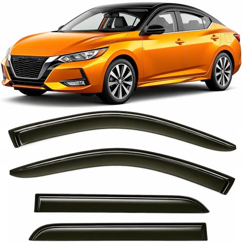 2020-2025 Tape-On Rain Guards for Nissan Sentra Side Window Visor Deflectors Extra Thick Vent Shades S SV SR 2021 2022 2023 2024 - size: For Nissan Sentra 2020-2025