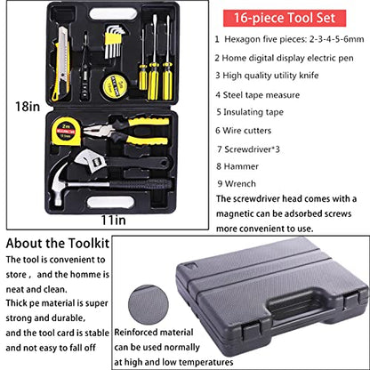 HAIPHAIK Car Emergency Kit,Emergency Roadside Kit for Car,Car Accessories for Women or Men,Car Safety Kit with Jumper Cables 11.8 FT,Tow Strap,Folding Survival Shovel,Roadside Emergency Kit - size: XXXL-014