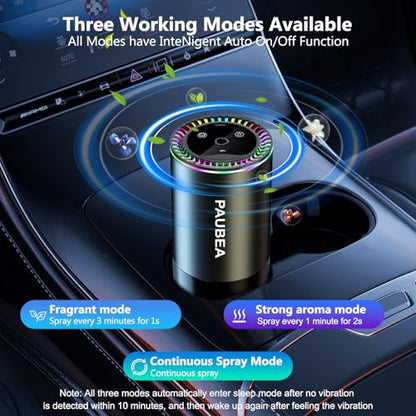 Smart Car Air Freshener Diffuser, Car Fresheners Long Lasting with 100ml Capacity Essential Oil Last, Atmosphere Starry Sky Lights, 3 Adjustable Modes and AI Intelligent Control - Cologne