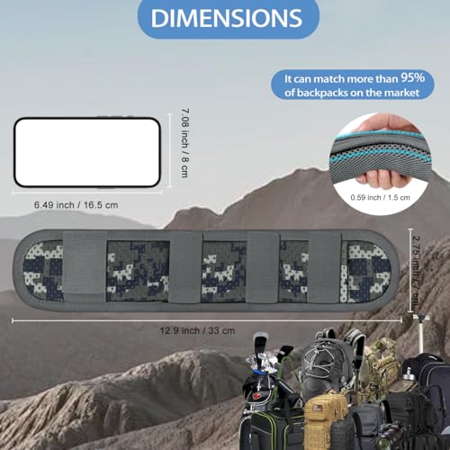 ZINMARK 2Pcs Ultra-Thick Shoulder Pad Cushions for Laptop Bags,Messenger Bags,Briefcases,Luggage, Tool Bags,Travel Bags etc - color: Camouflage Gray