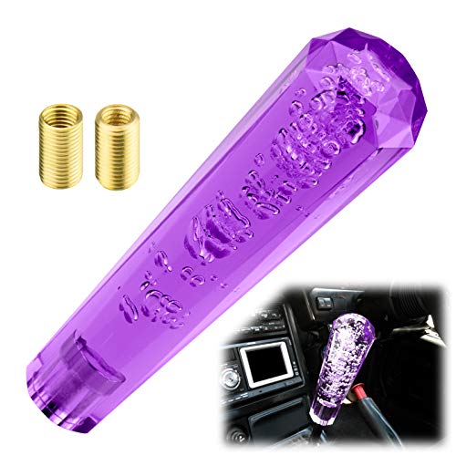 EZAUTO WRAP Shift Knob Stick Crystal Transparent Bubble Purple Throw Gear Shifter 20cm - color: Purple, size: 20cm