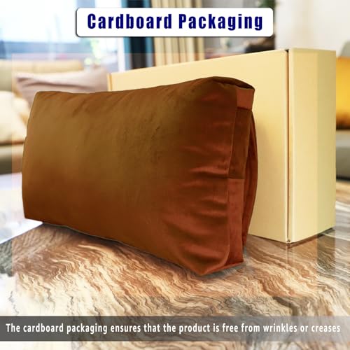 Velvet Recliner Head Pillow with Non-Slip Base - Adjustable Neck Support for Pain Relief in Home, Office and Travel (Pumpkin) - color: Pumpkin