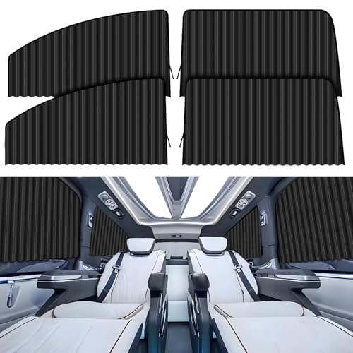 ZATOOTO Blackout Window Shades 4 Pack - Magnetic Sun Shade for Side Windows, Privacy Car Blind Curtains, Baby, Pet, Camping, Travel - size: Louver(M)-4pcs